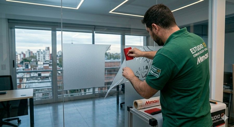 Esmerilado vinilo decorativo vidrios oficinas calcomanías con forma y troquelado