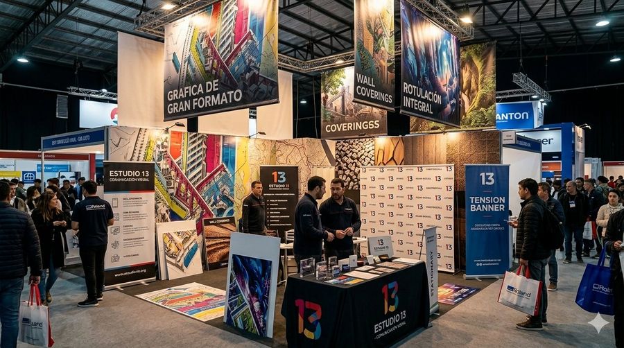 Stands y eventos gráfica gran formato fondos de prensa roll up Buenos Aires
